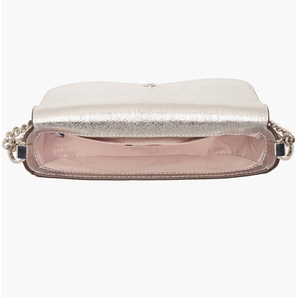 Kate Spade Silver Shoulder Bag with Chain Strap - Picture 4 of 10